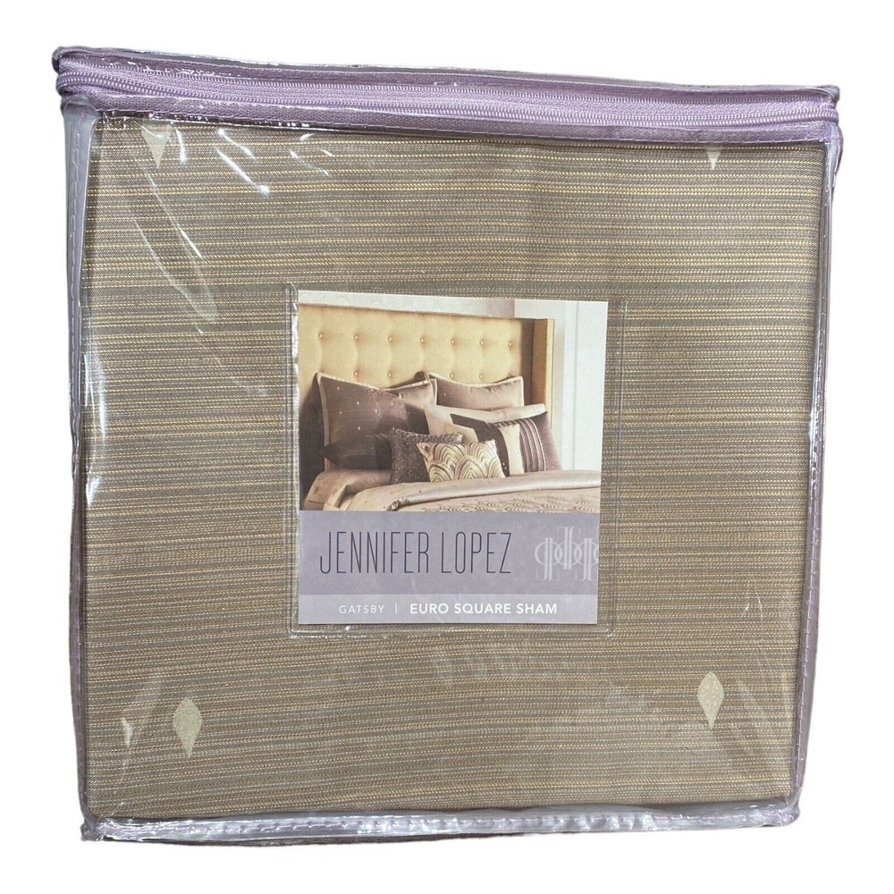 JLO Jennifer Lopez GATSBY EURO Pillow SHAM Size: 26 x 26" Metallic *New